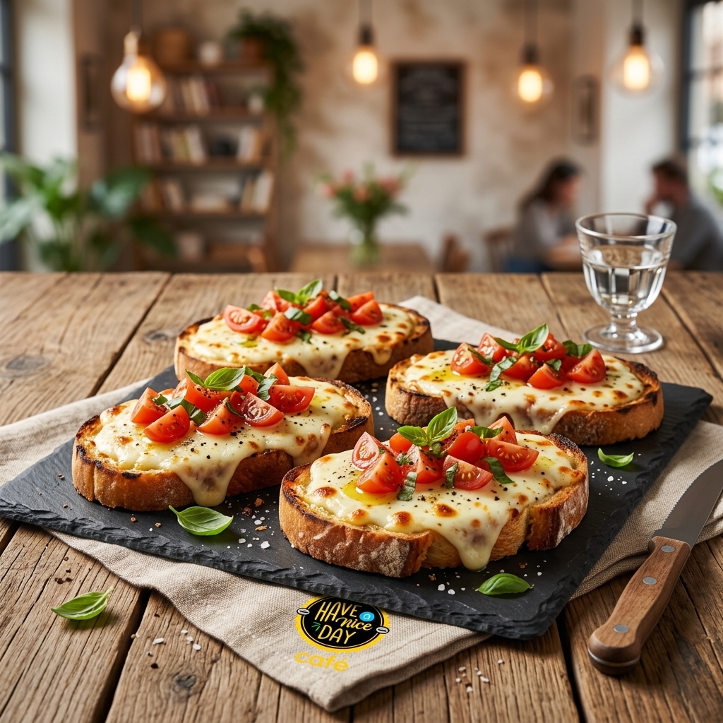 Cheese Bruschetta Bread (Four Pieces)