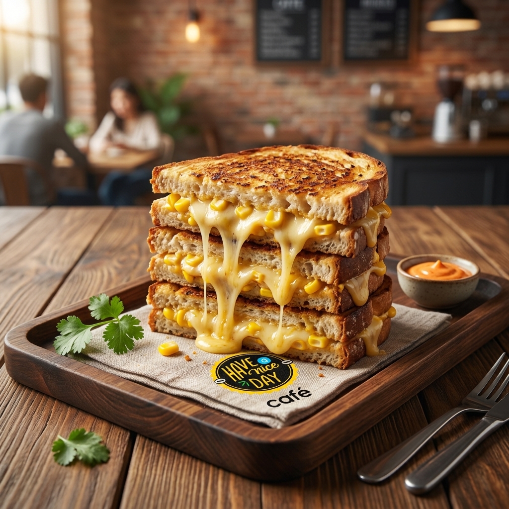 Corn & Cheese Sandwich (Four Pieces)