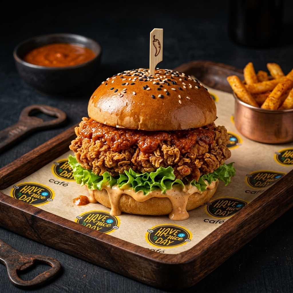 Red Hot Paneer Patty Burger